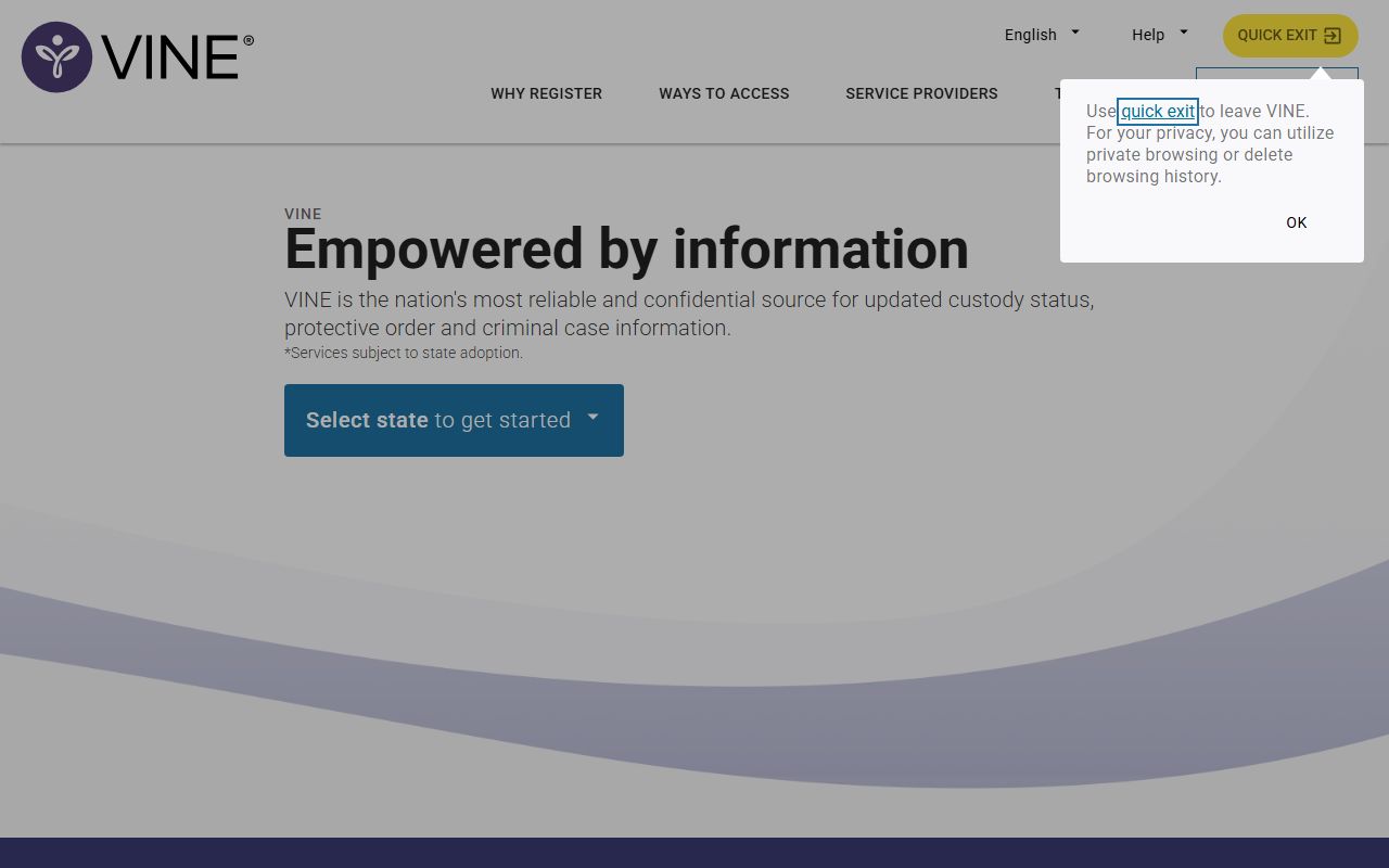 VINELink custody search for Winkler County inmate lookup